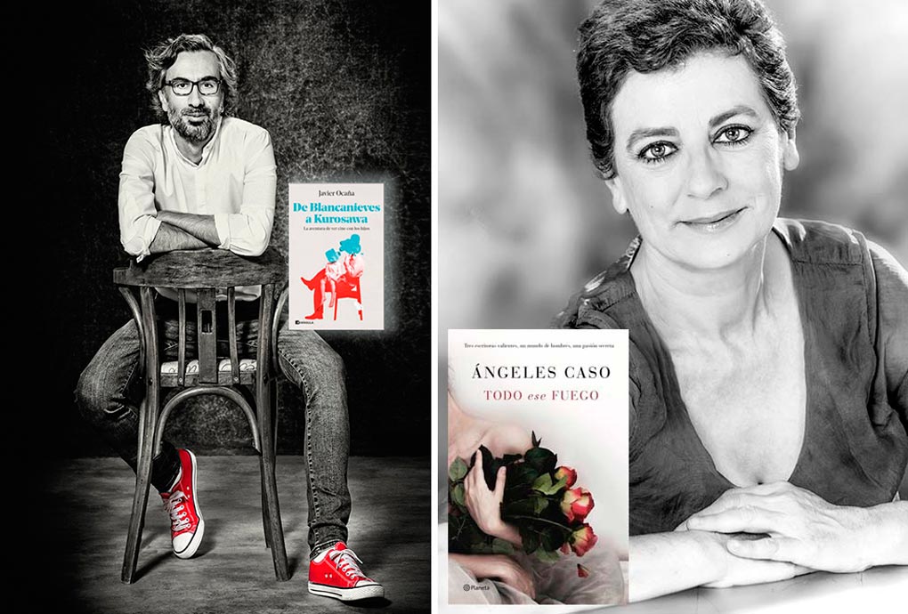 Fotografa de retrato de la escritora Angeles Caso y de Javier Ocaa