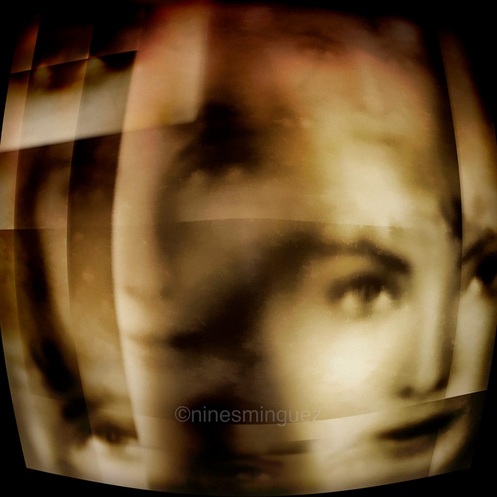 retrato de mujer multiplicado