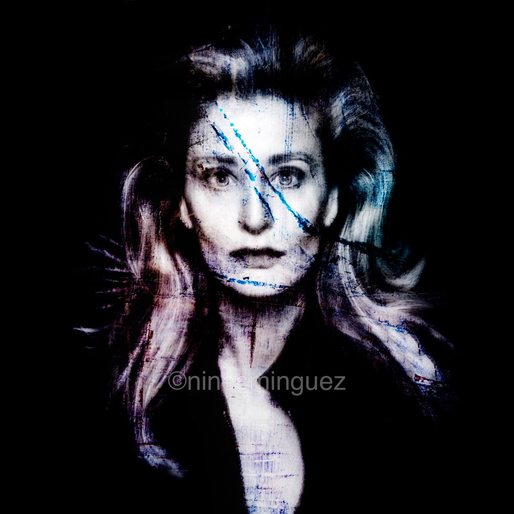 retrato de mujer con movimiento