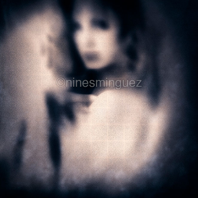 retrato de mujer desenfocado